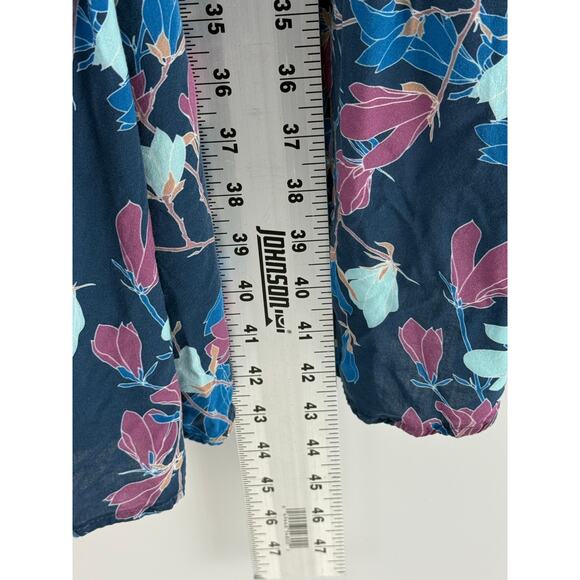 Teat & Cosset Nursing Friendly Dress Women XS Blue Floral Ruffle Made in Italy - Picture 7 of 10